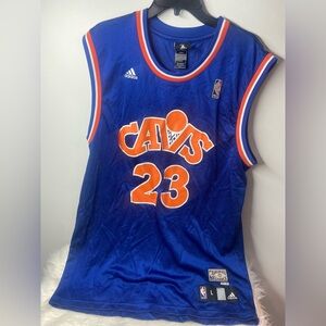 Adidas Hardwood Classics Blue and Orange Jersey.. Lebron James Vintage style